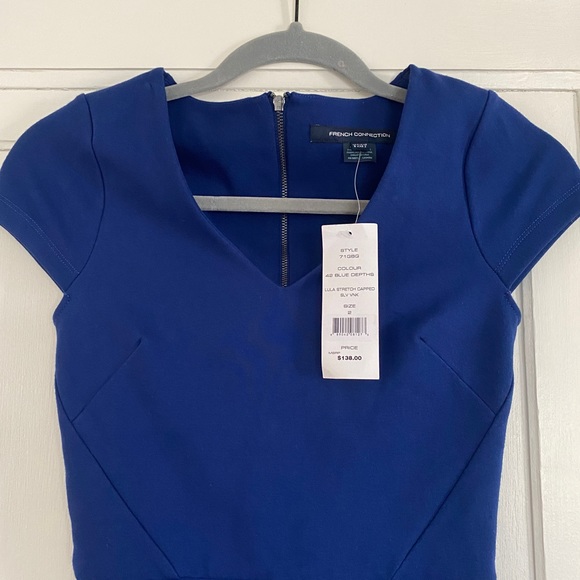 French Connection navy blue dress size xxs - Picture 4 of 5